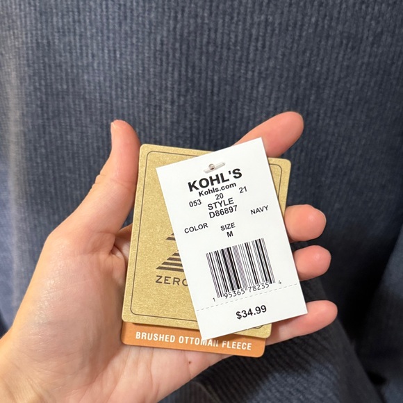 Kohl's Navy Long Sleeve Sweater - Picture 2 of 4